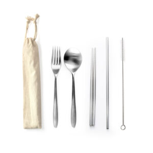 cutlery set in carrier bag
