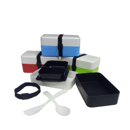 PP lunch box with cutlery set