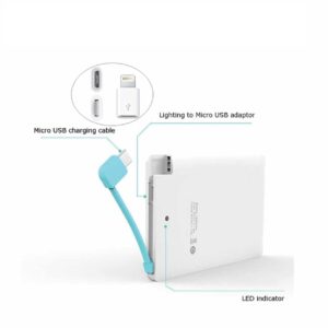 slim powerbank with cable